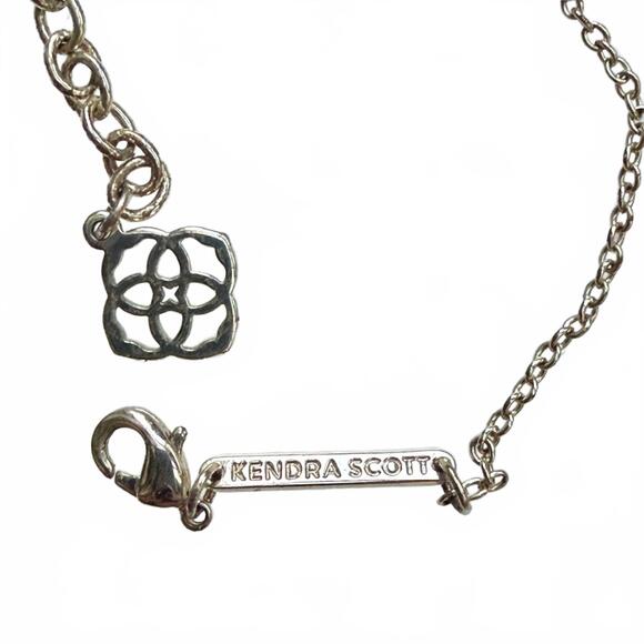 Kendra Scott Elisa Iridescent Drusy Crystal Pendant Necklace 14K GP - Picture 6 of 7